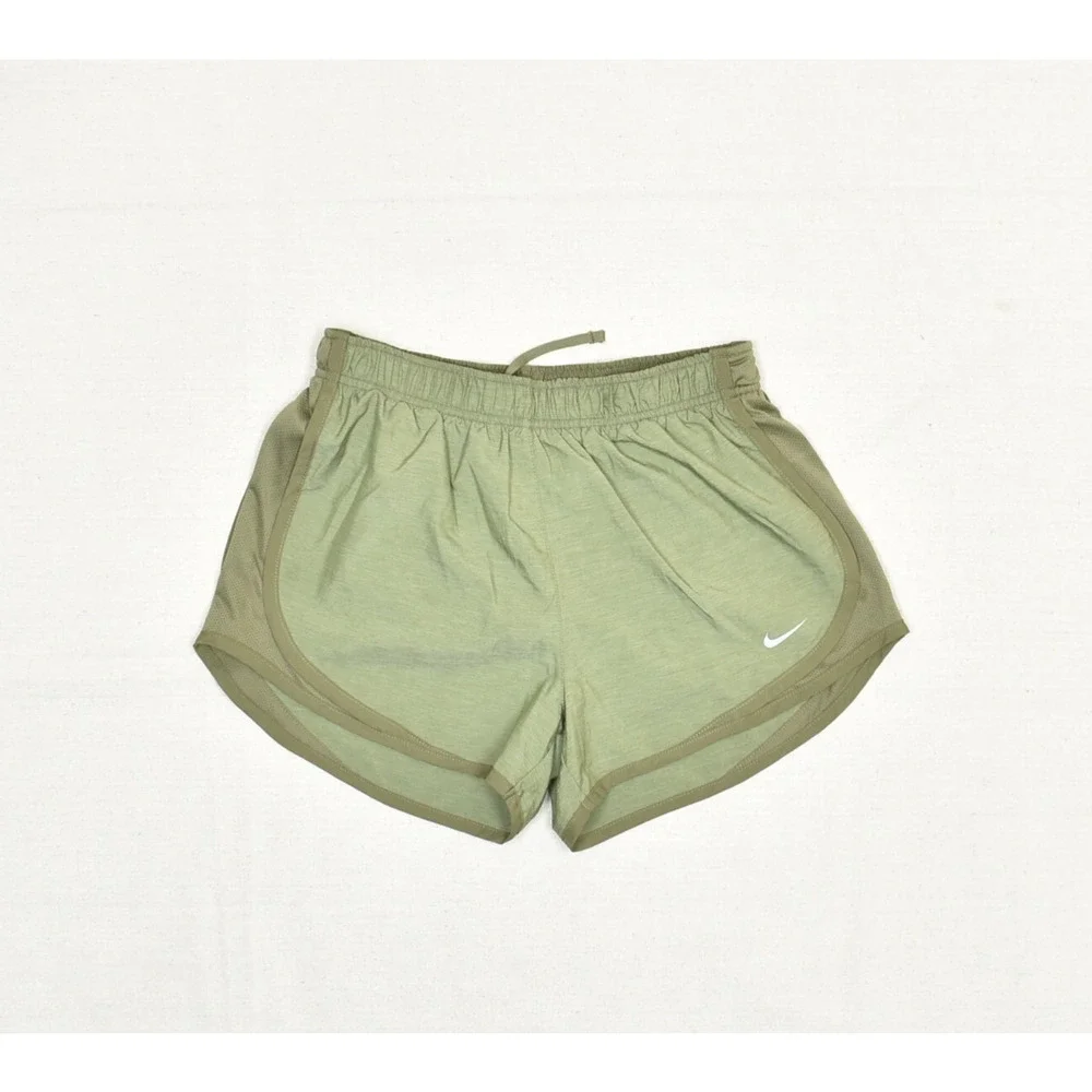 Nike Women's Sweat Shorts Gym Workout Drawstring Polyester Green Size S Dri Fit